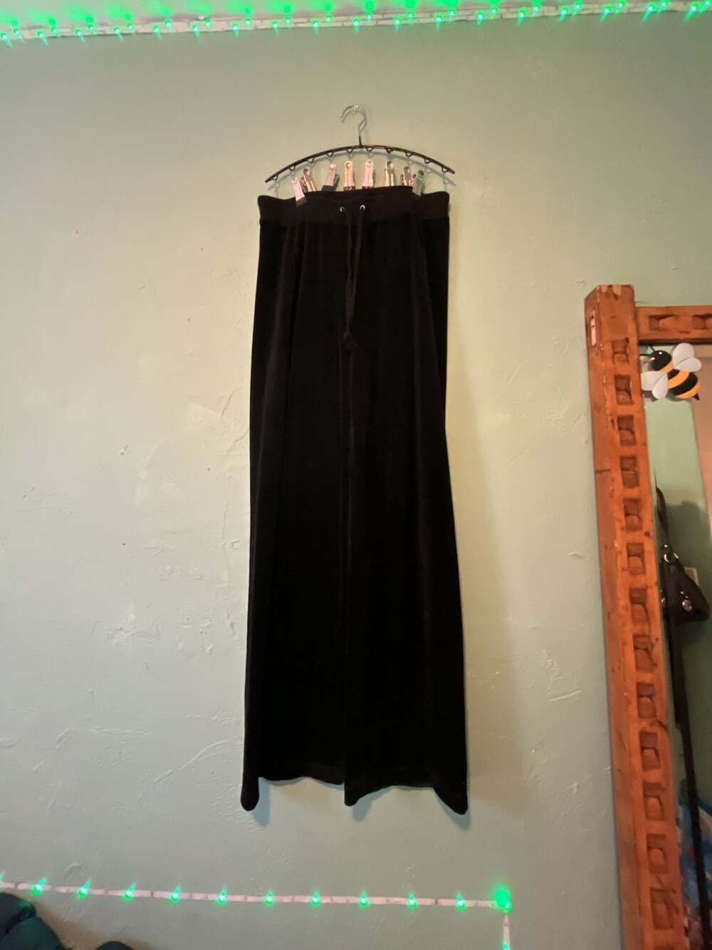 Jaclyn B. Black Velour Wide-Leg Drawstring Lounge Pants